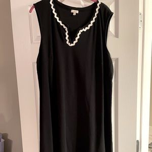 Black dress white white trim. plus size